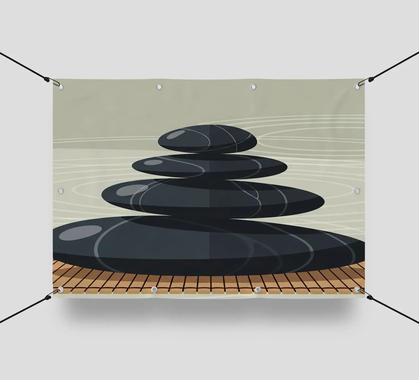 Zen-Stein-Stapel PVC Plane von Minimalist vector art