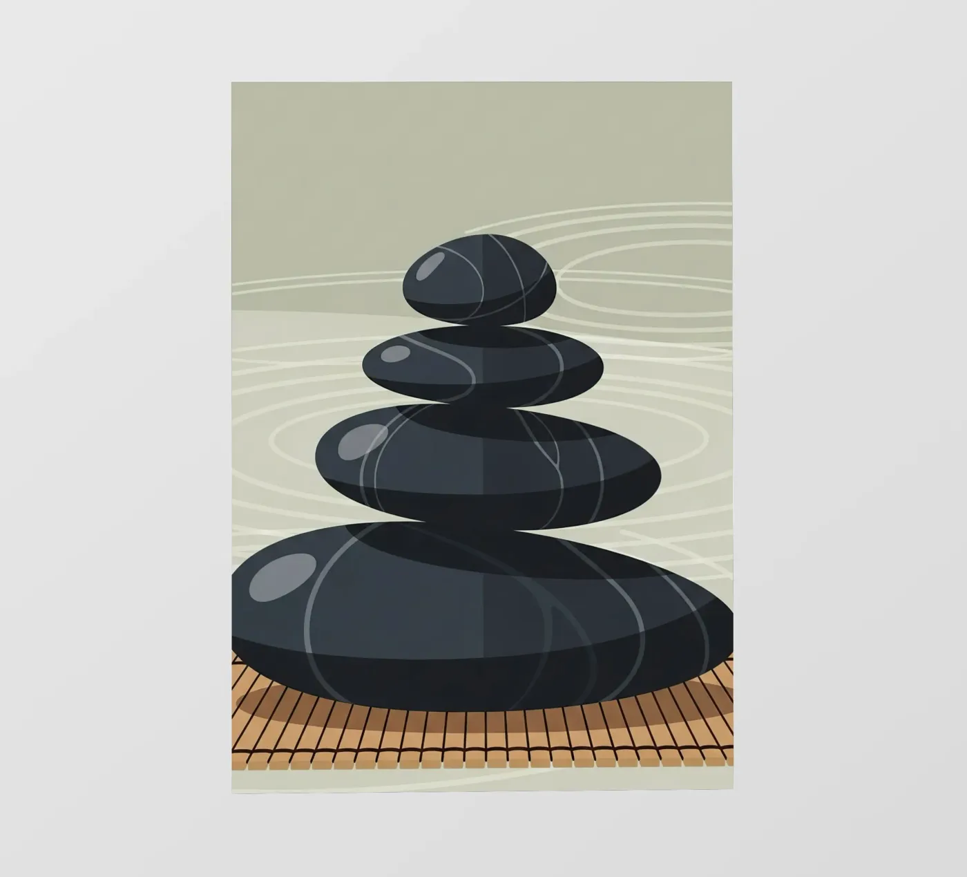 Zen-Stein-Stapel PVC Plane von Minimalist vector art