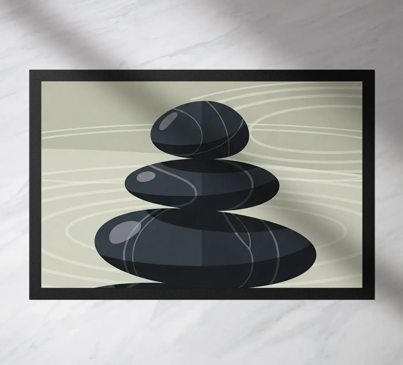 Zen Stone Stack Fußmatte von Minimalist vector art