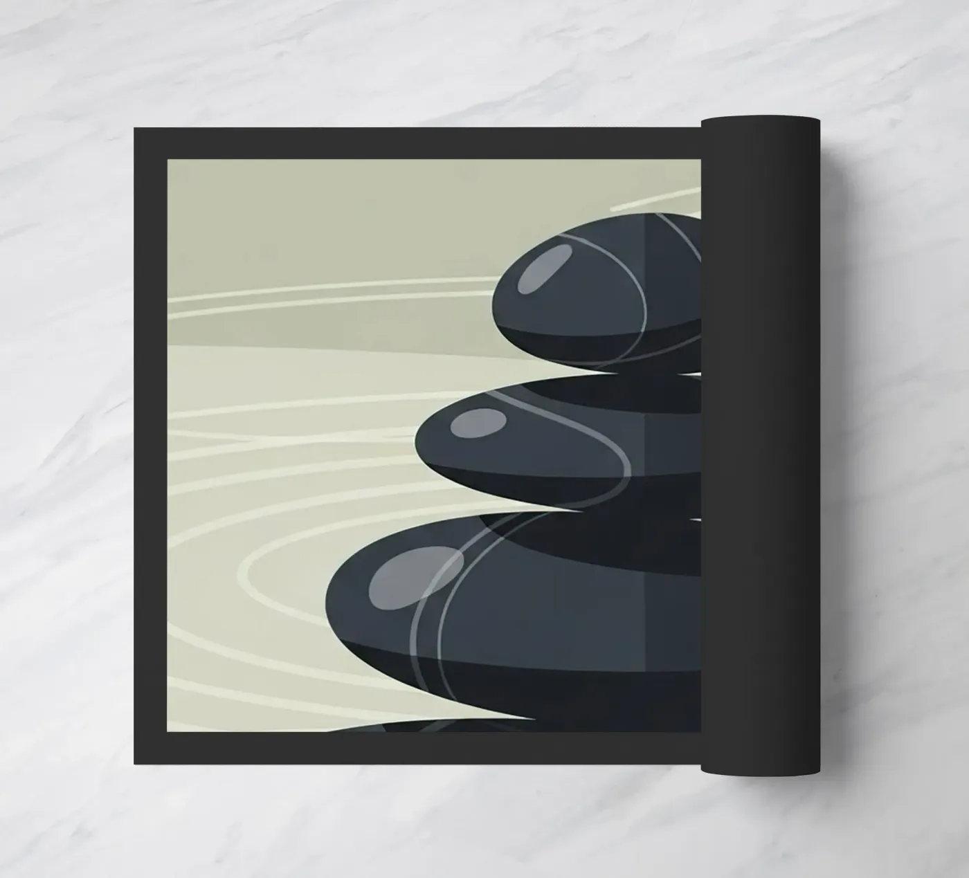Zen Stone Stack Fußmatte von Minimalist vector art