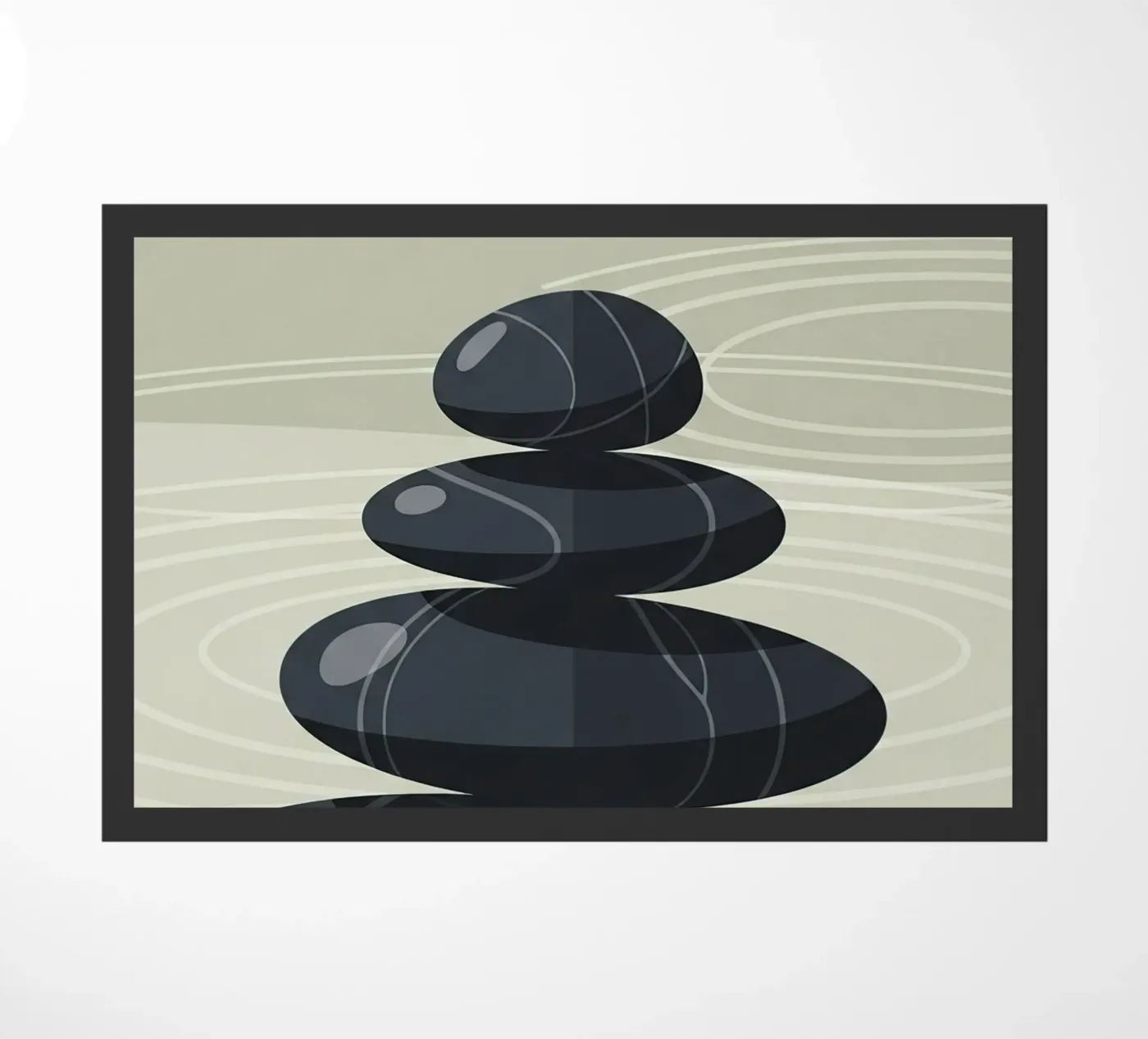 Zen Stone Stack doormat by Minimalist vector art