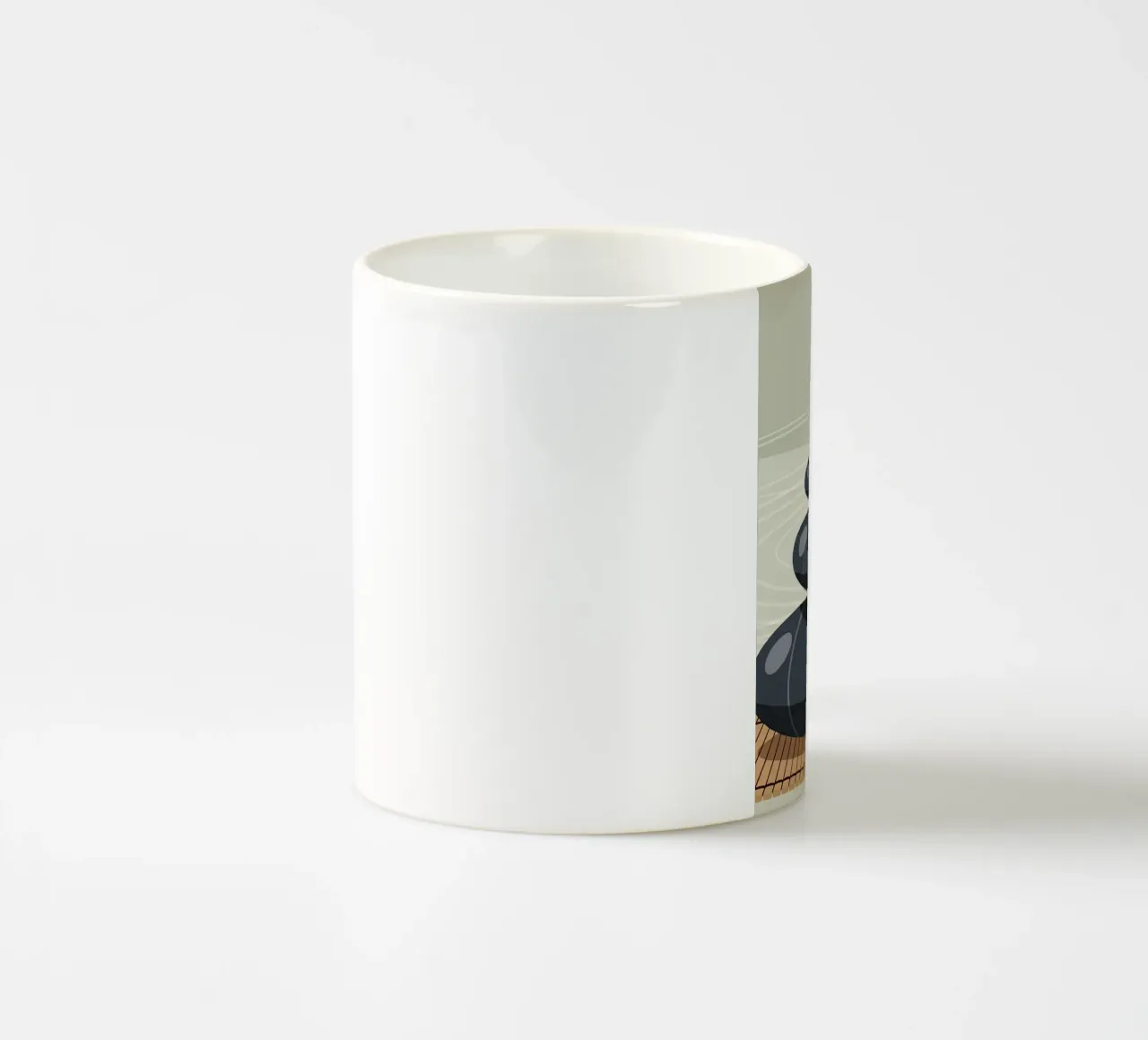 Zen Stone Stack ceramic mug by Minimalist vector art