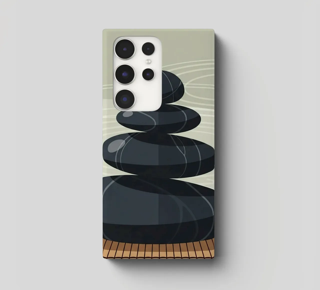 Zen Stone Stack cover samsung da Minimalist vector art
