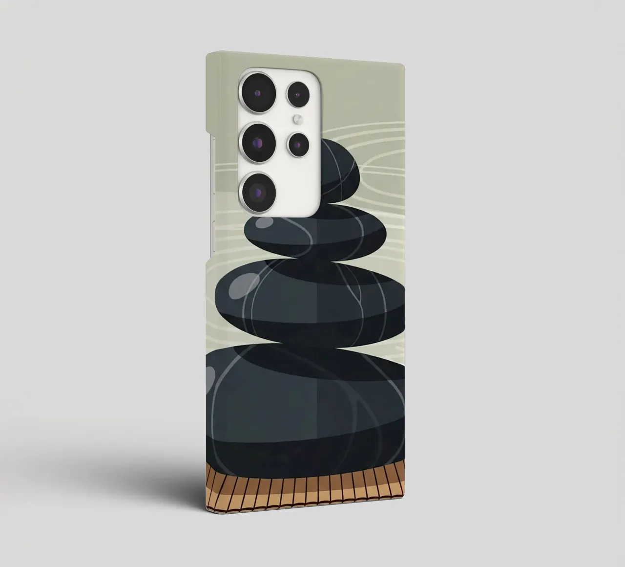 Zen Stone Stack cover samsung da Minimalist vector art