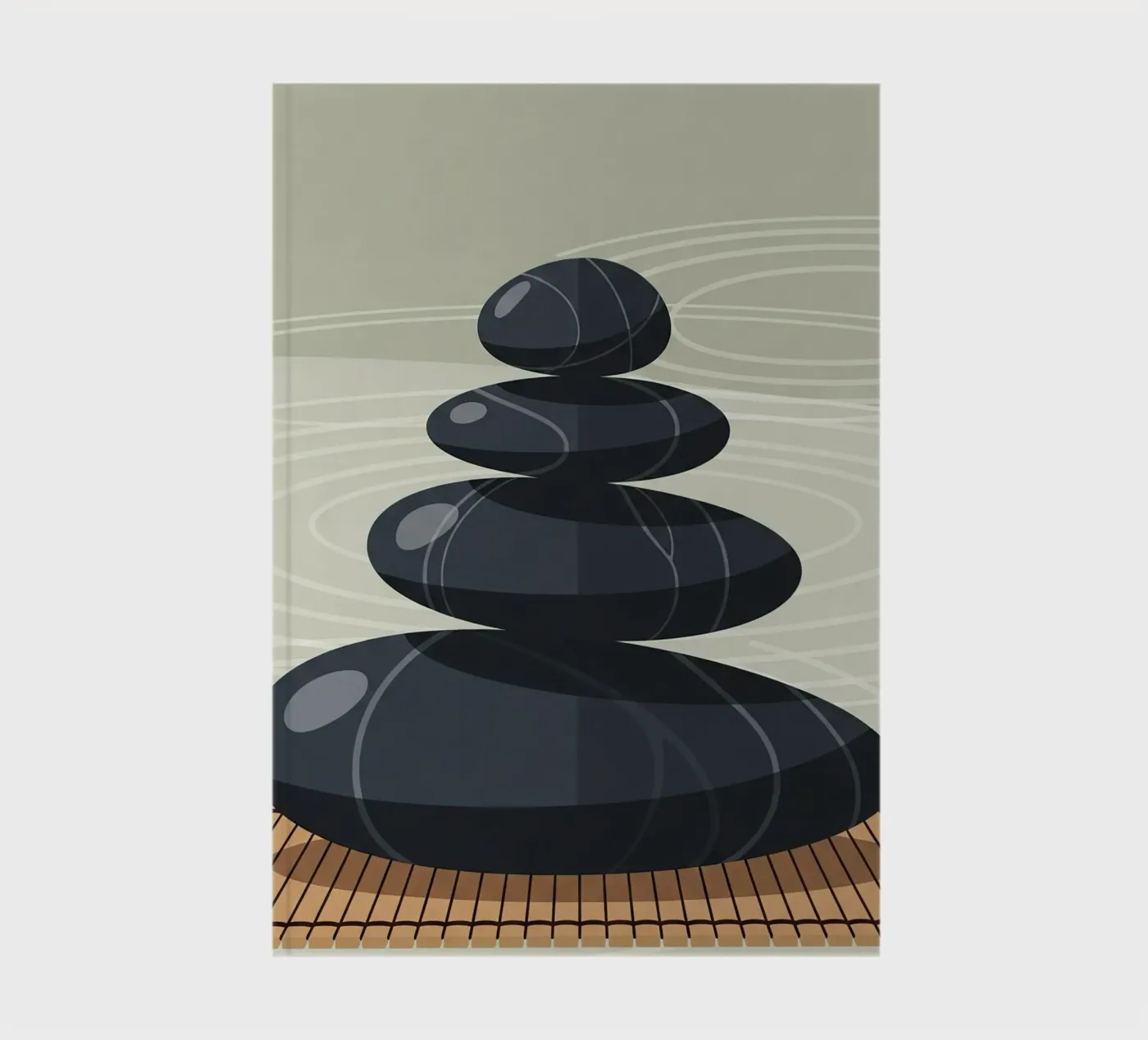 Zen Stone Stack notebook by Minimalist vector art