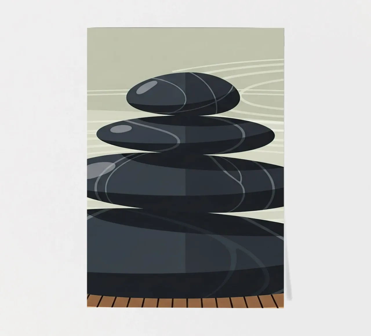 Zen Stone Stack sticker sheet by Minimalist vector art