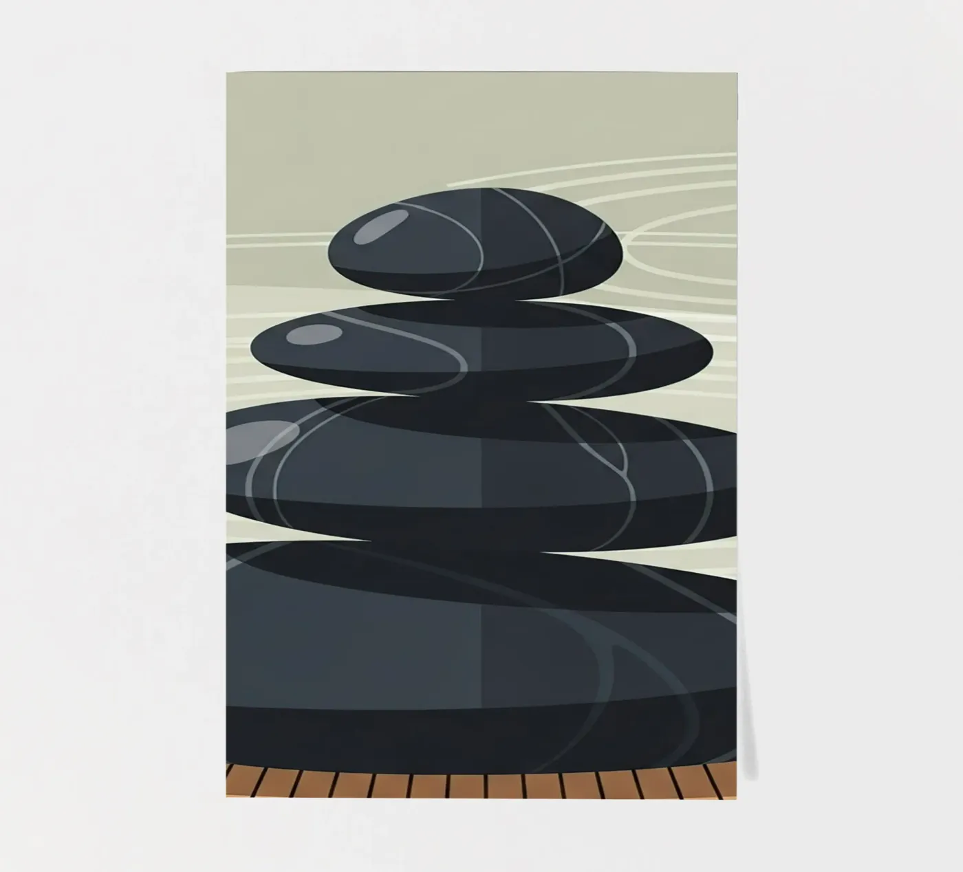 Zen Stone Stack sticker sheet by Minimalist vector art