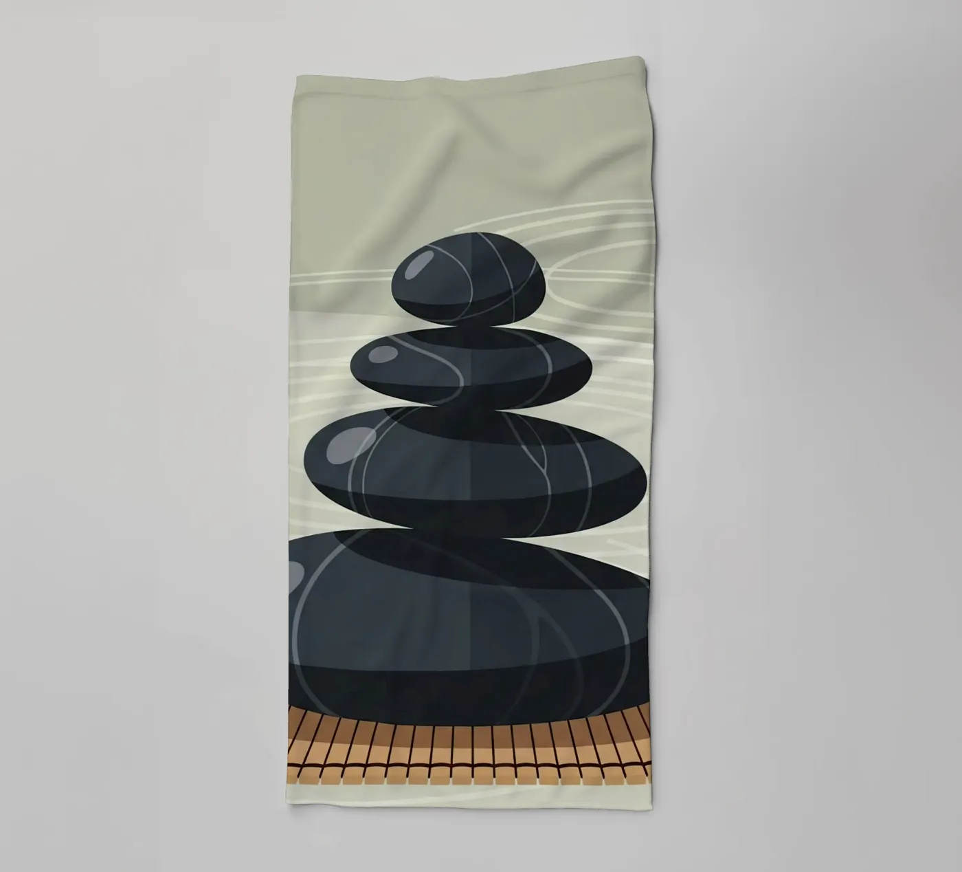 Zen Stone Stack towel by Minimalist vector art