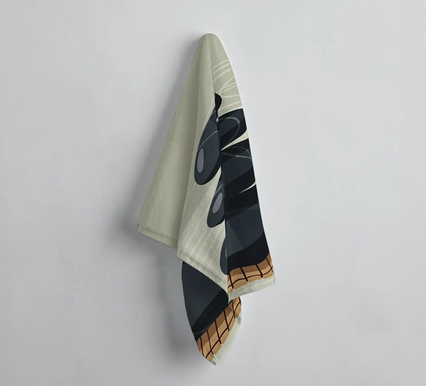 Zen Stone Stack towel by Minimalist vector art