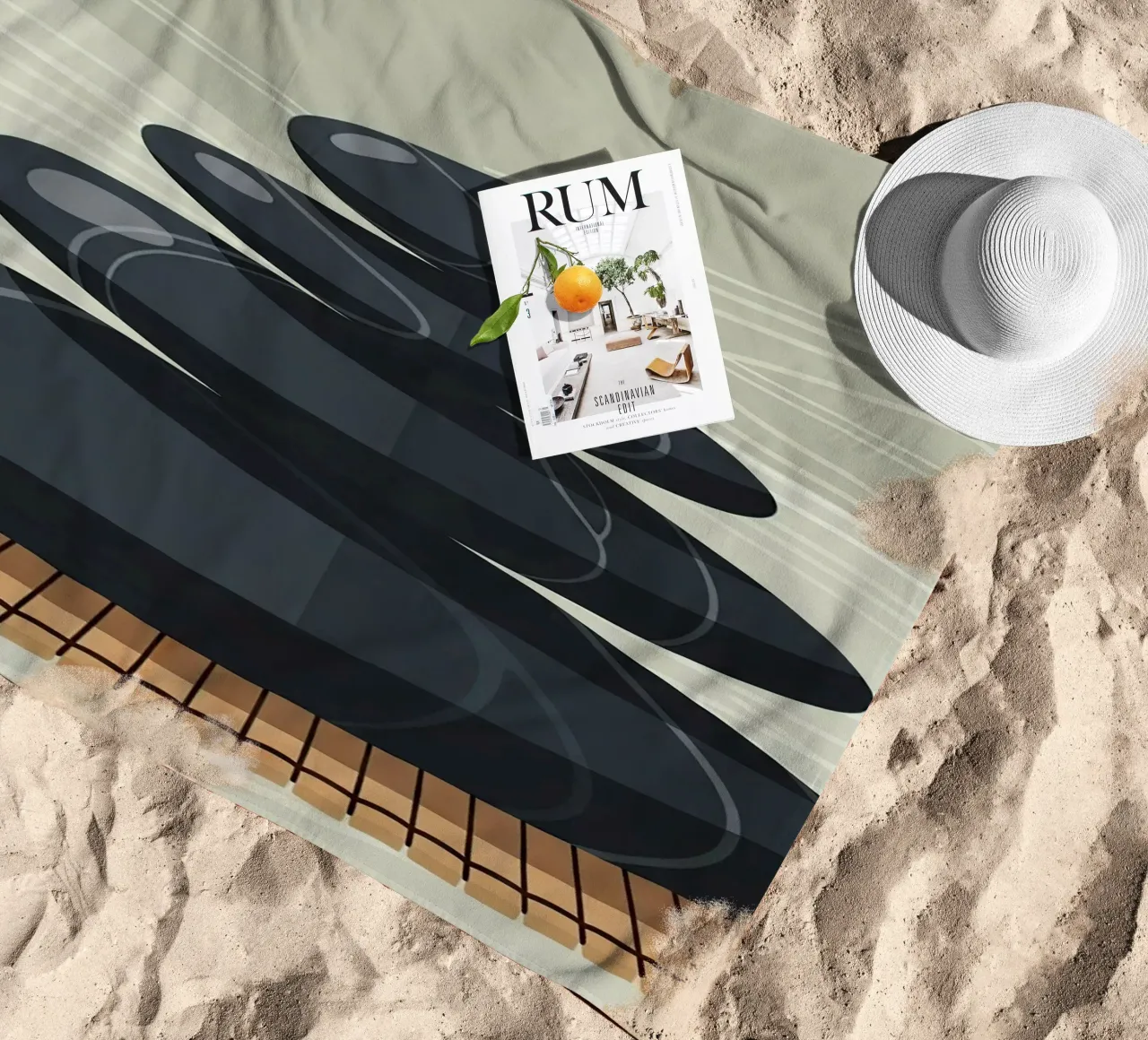 Zen Stone Stack telo mare da Minimalist vector art