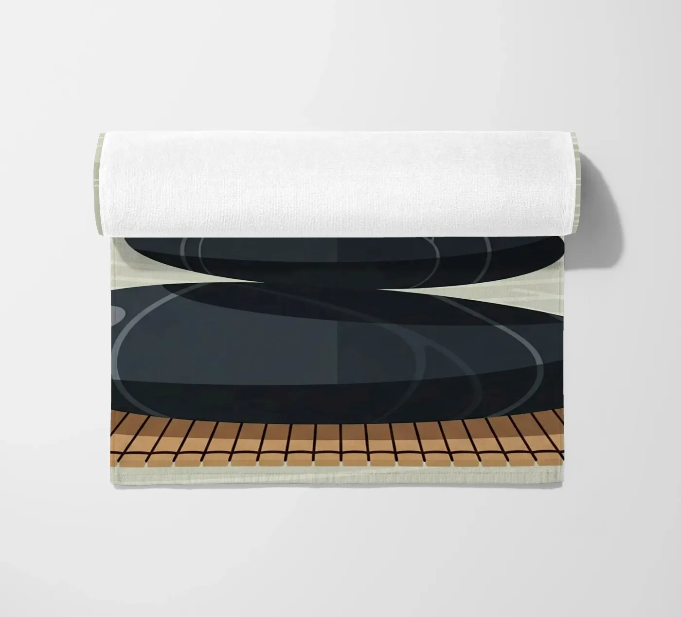 Zen Stone Stack beach towel by Minimalist vector art