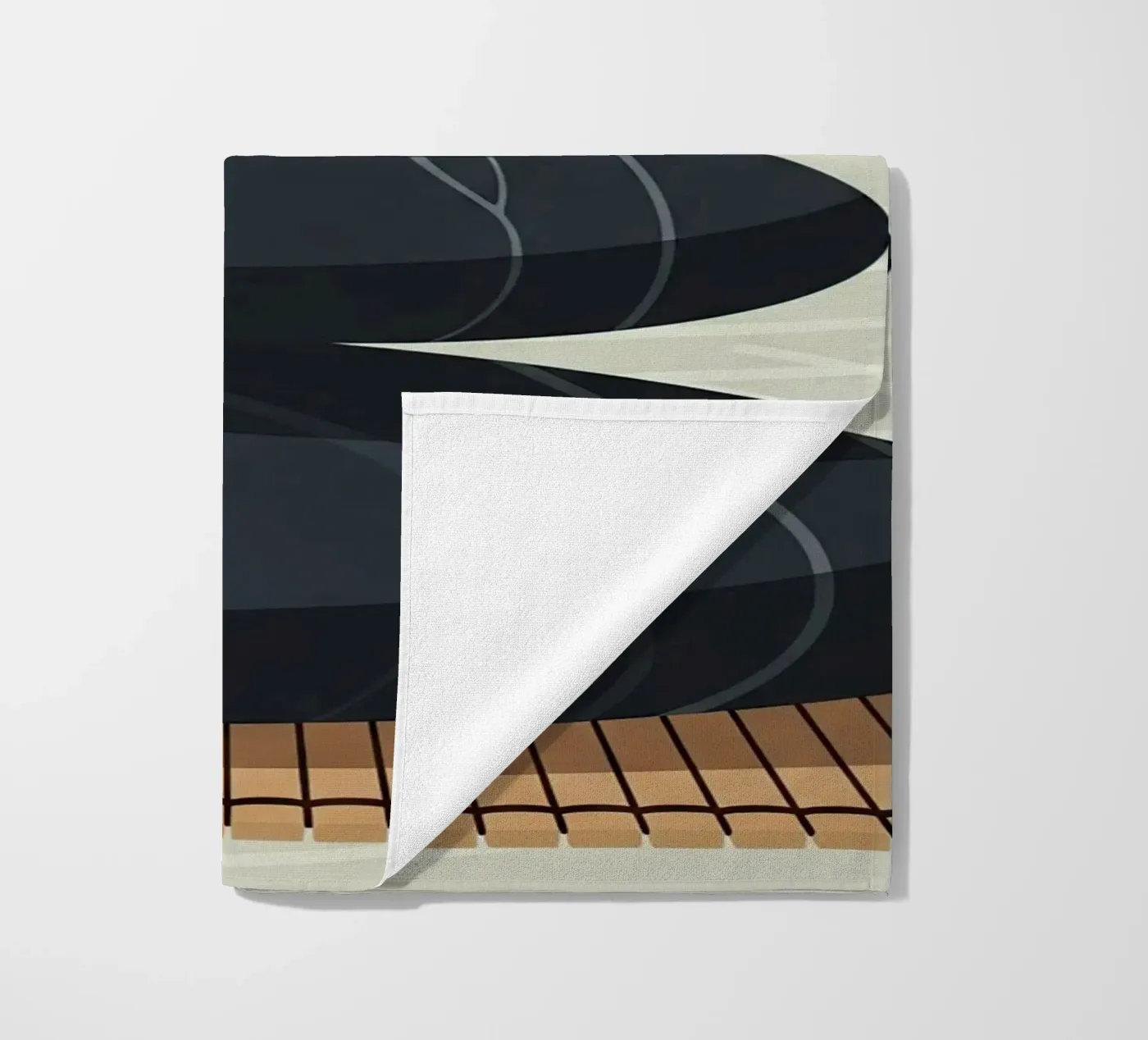Zen Stone Stack beach towel by Minimalist vector art