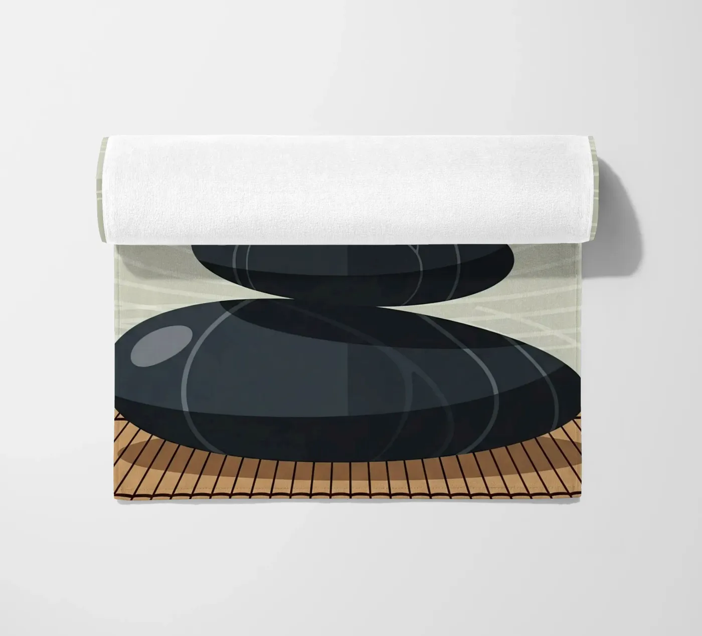 Zen Stone Stack beach towel by Minimalist vector art