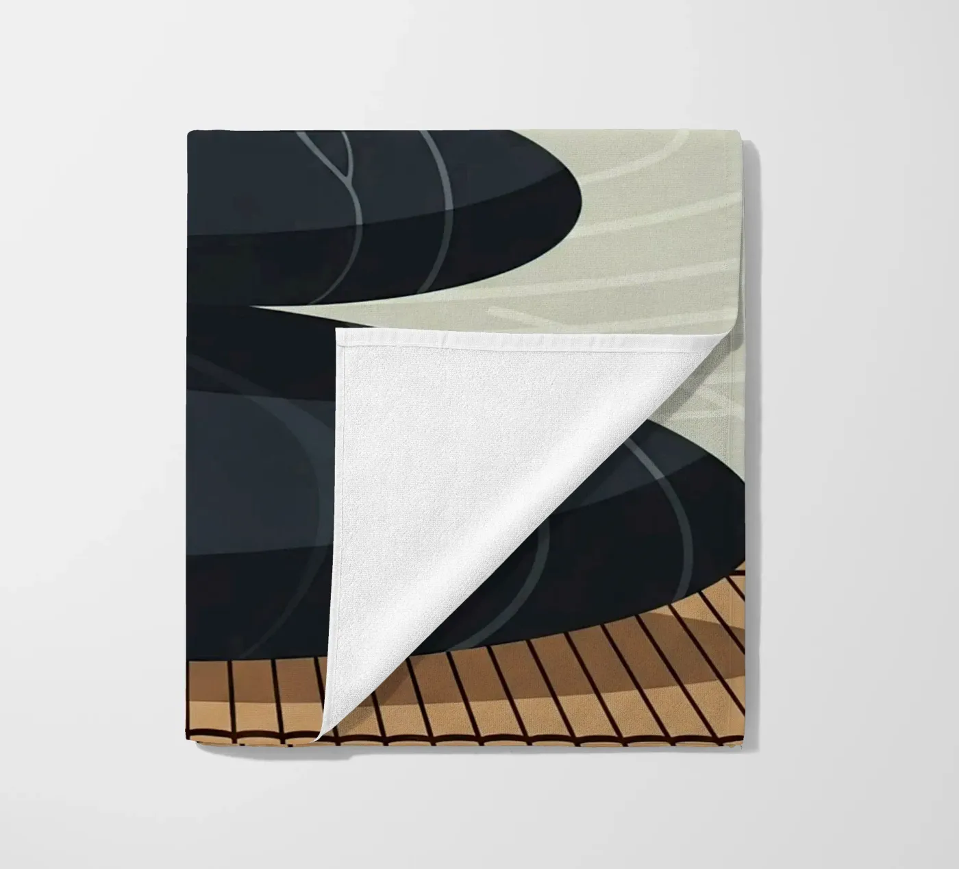 Zen Stone Stack beach towel by Minimalist vector art