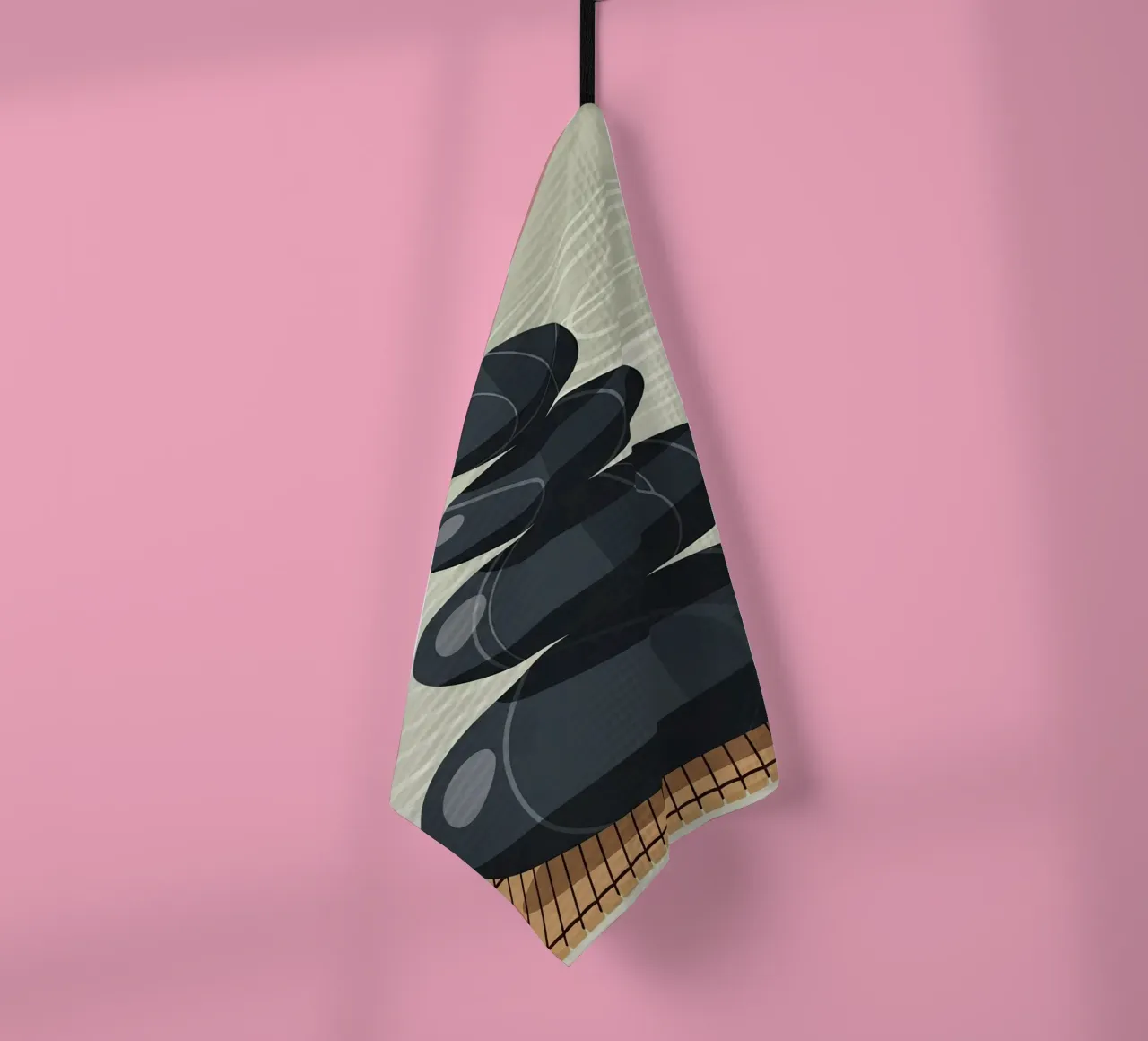 Pile de pierres zen torchon de Minimalist vector art