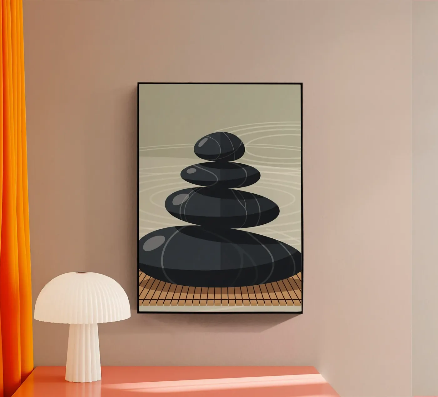 Zen-stenen stapel acryl van Minimalist vector art