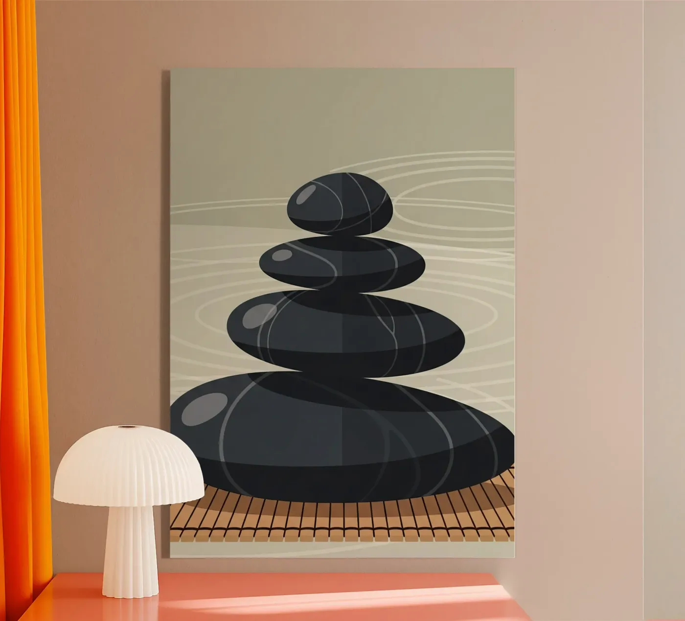 Zen-stenen stapel acryl van Minimalist vector art