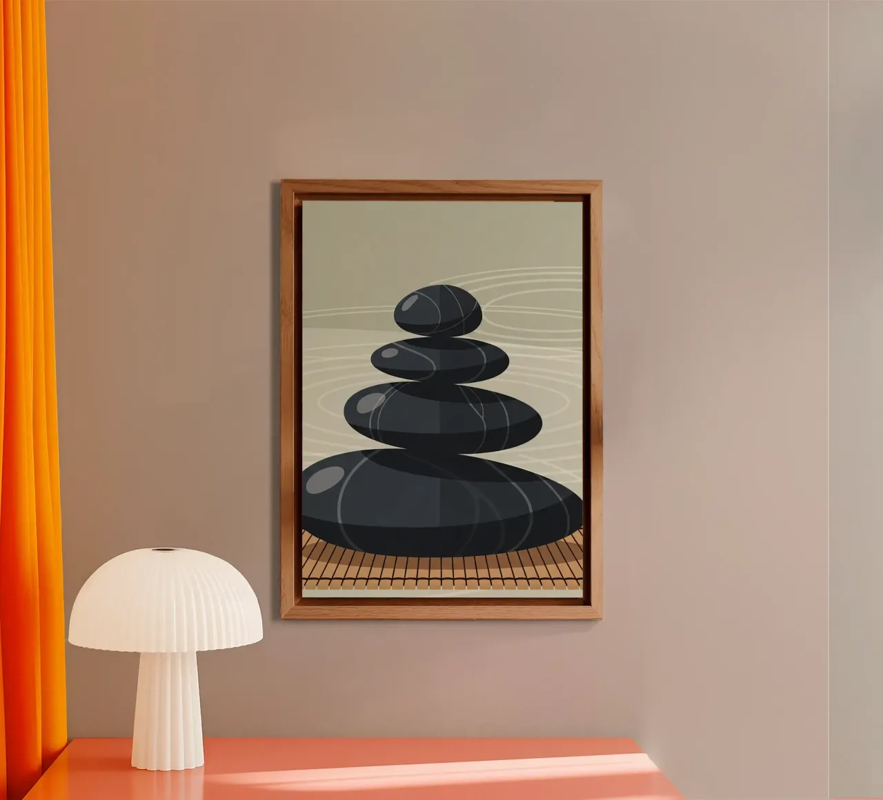 Zen Stone Stack forex plate by Minimalist vector art