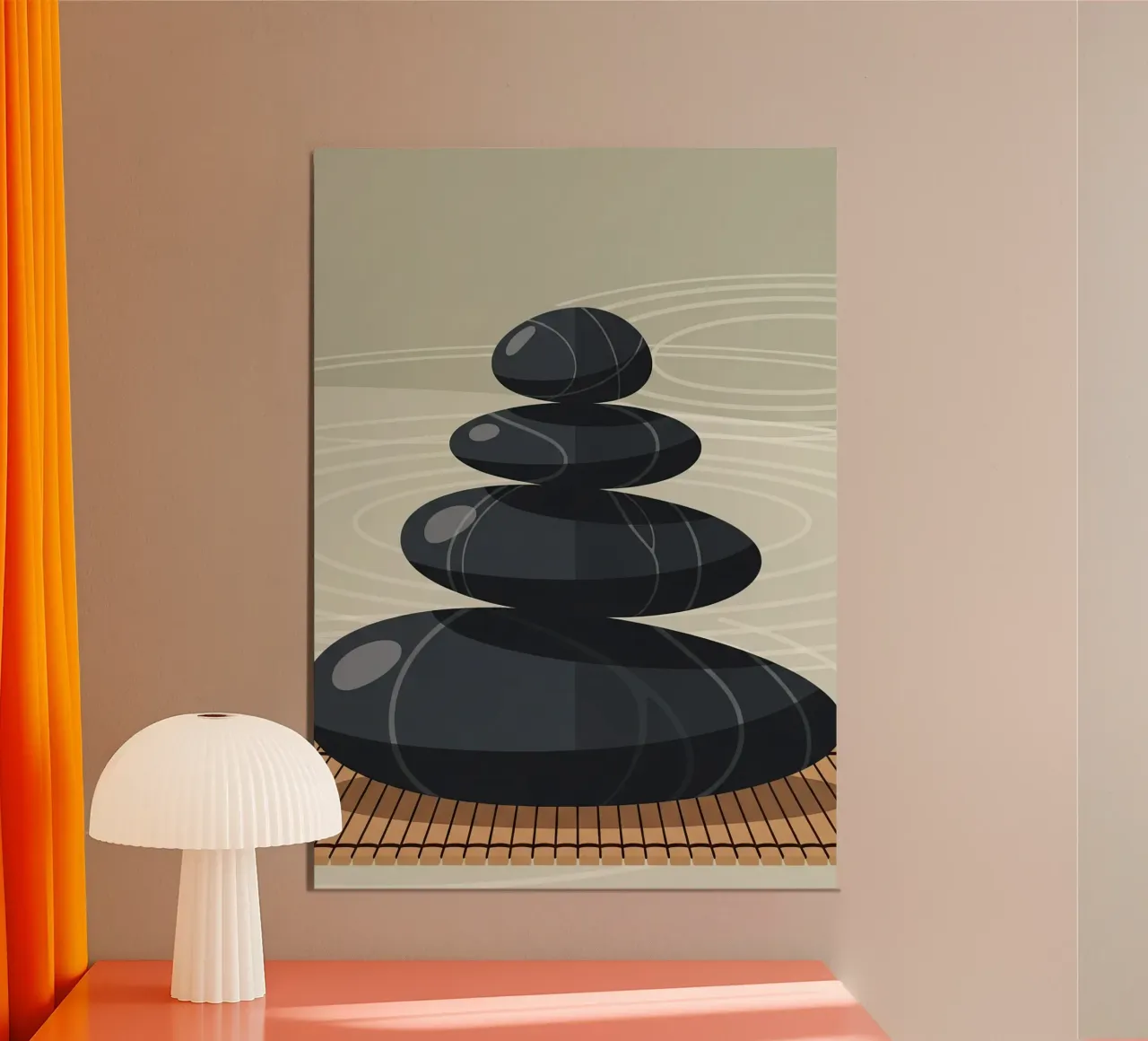 Zen Stone Stack forex plate by Minimalist vector art