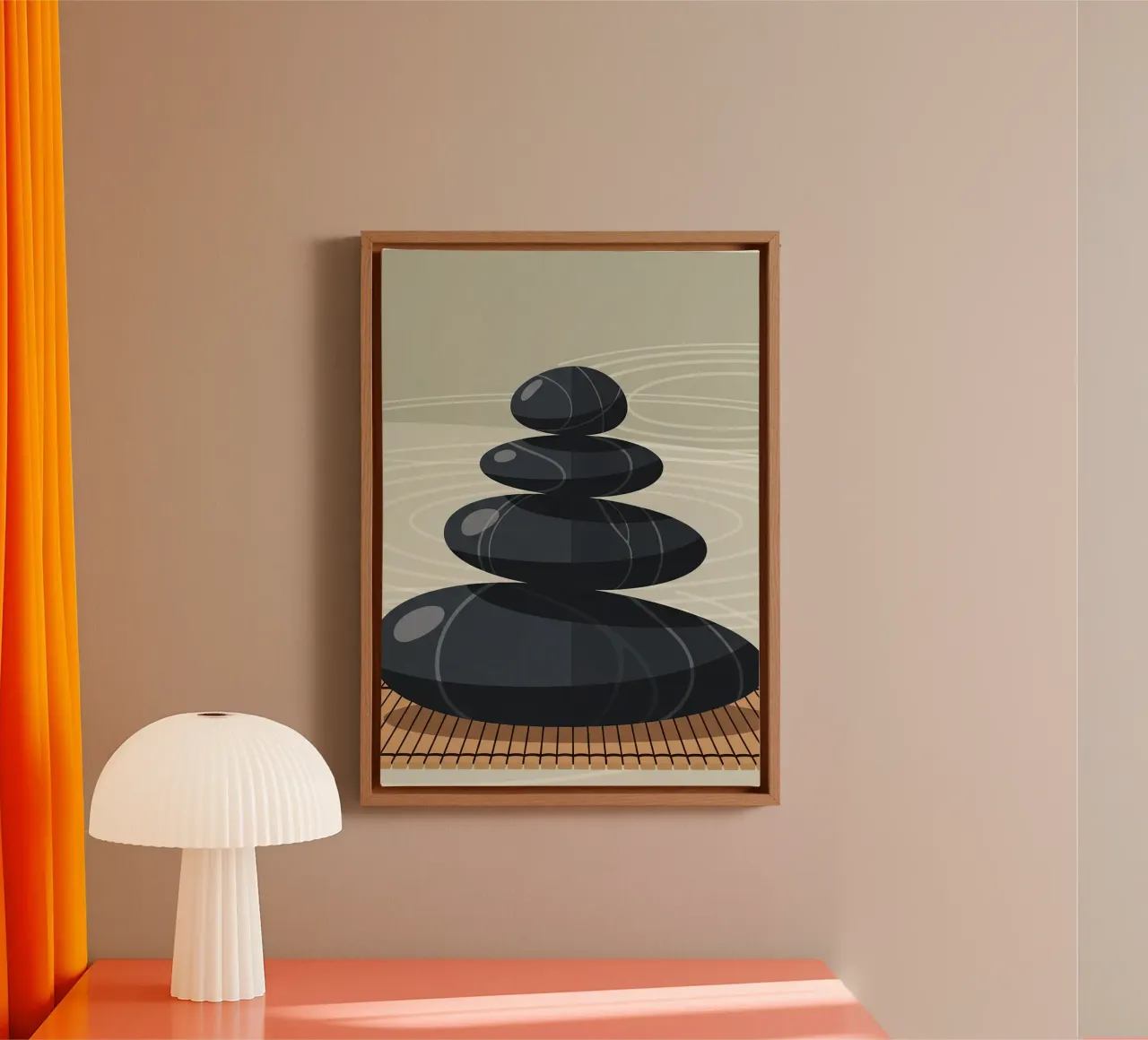 Zen Stone Stack canvas by Minimalist vector art