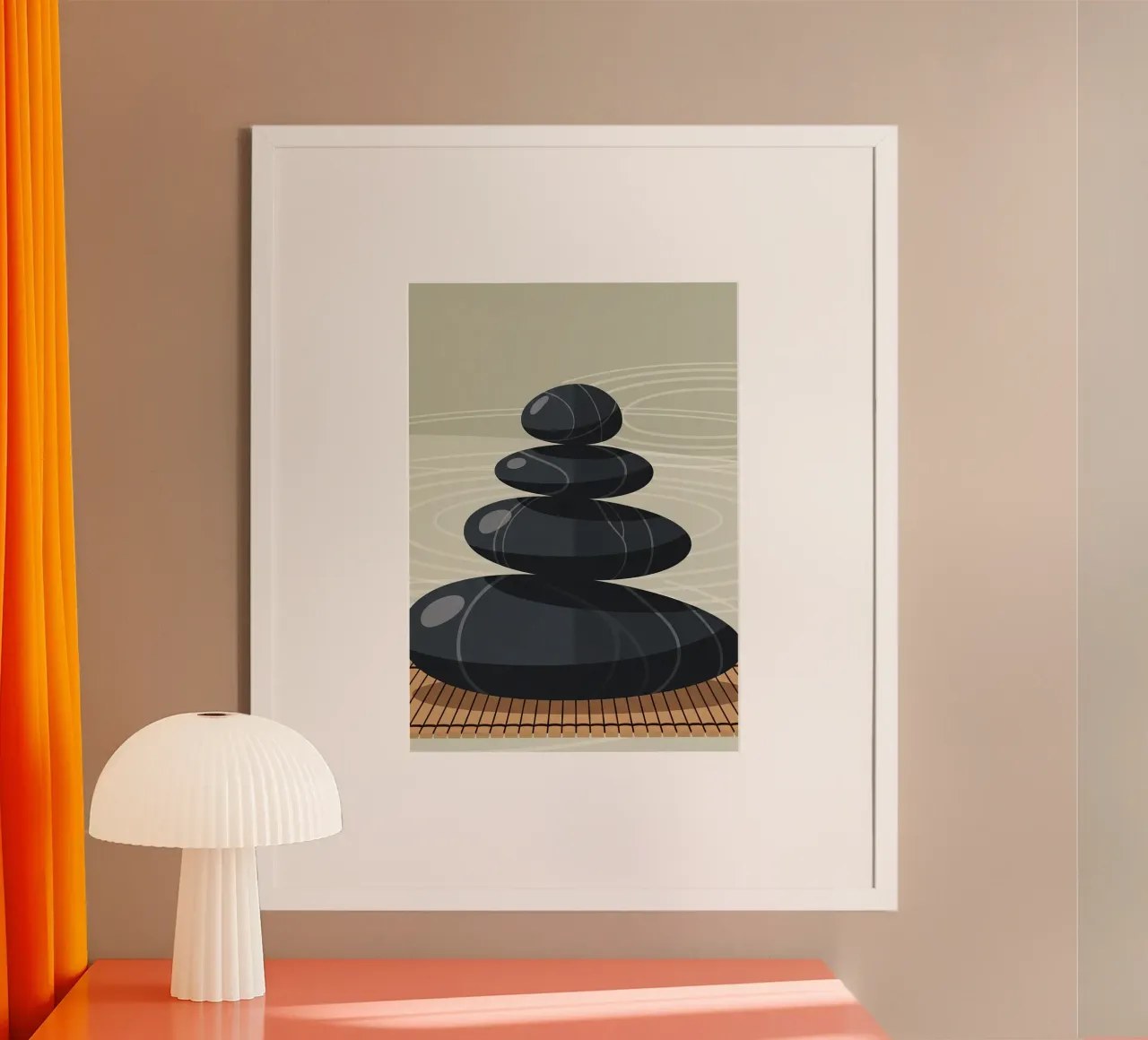 Zen Stone Stack poster by Minimalist vector art