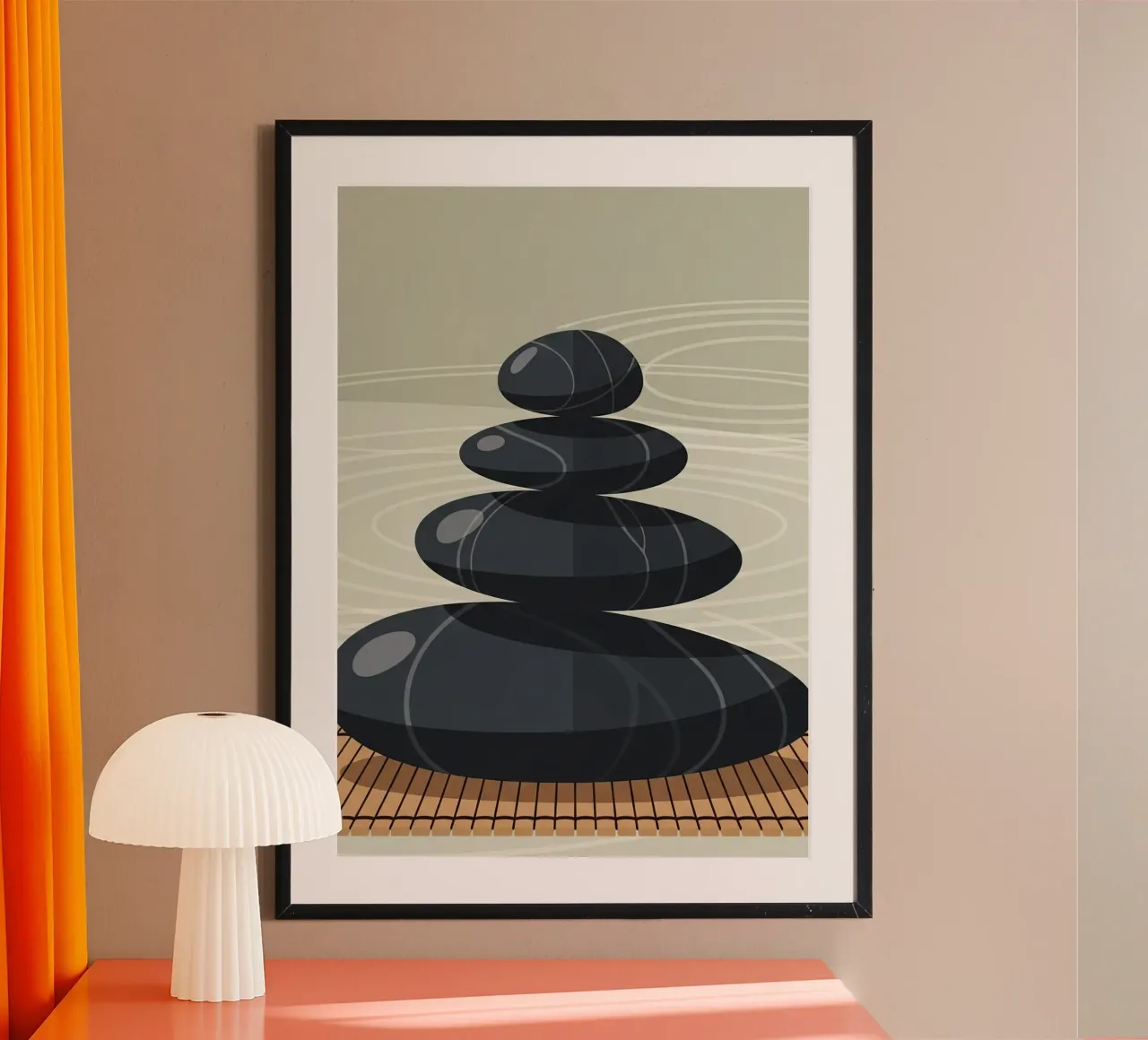 Zen Stone Stack poster by Minimalist vector art