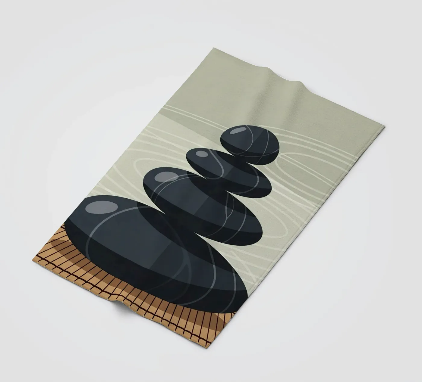 Zen Stone Stack plaid polaire de Minimalist vector art