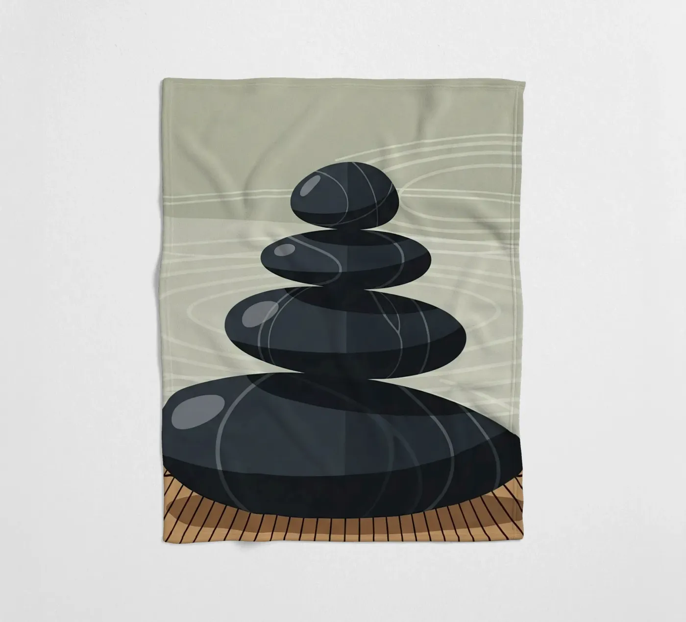 Zen Stone Stack plaid polaire de Minimalist vector art