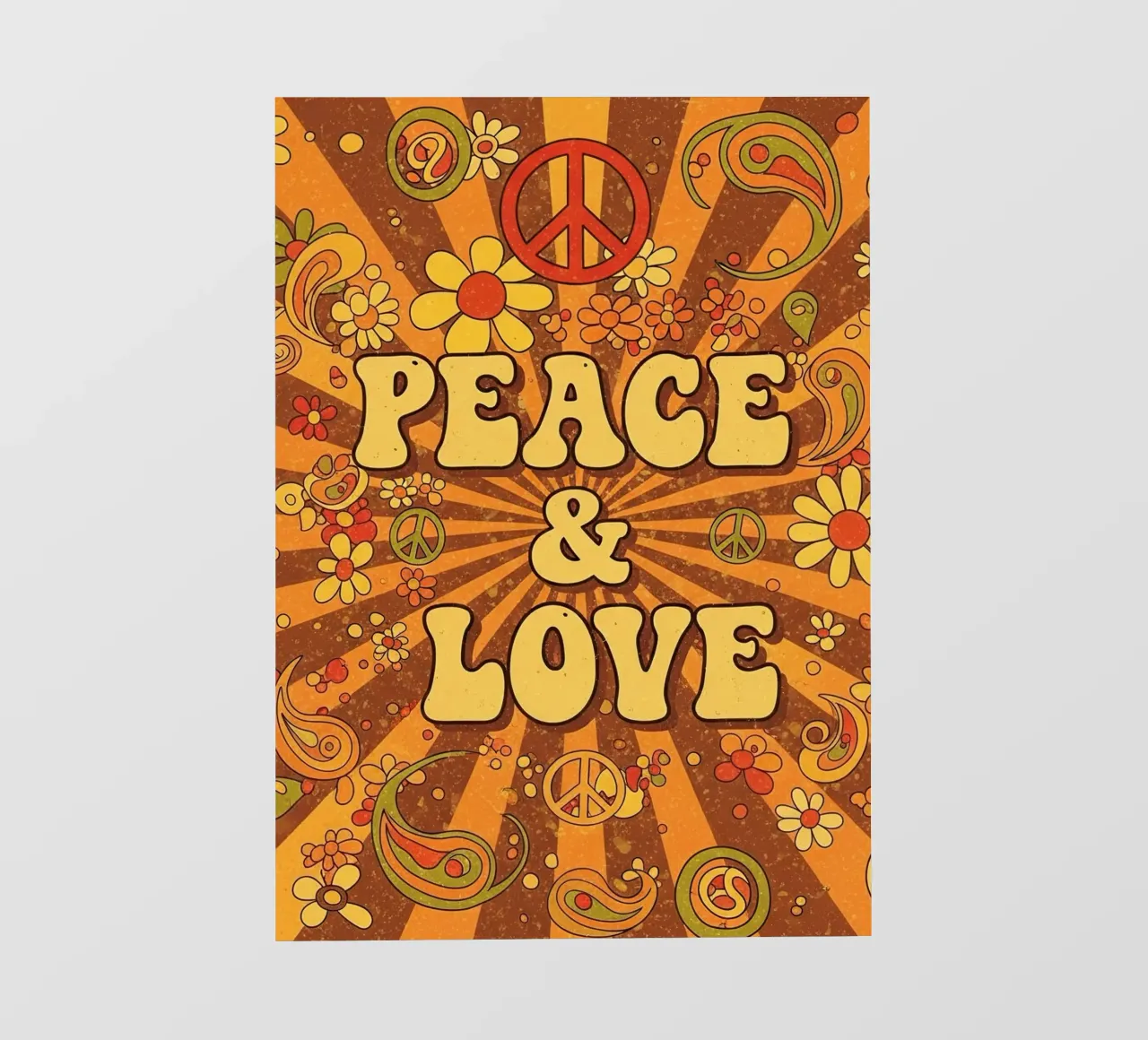 Pace e amore pellicola backlit da Minimalist vector art