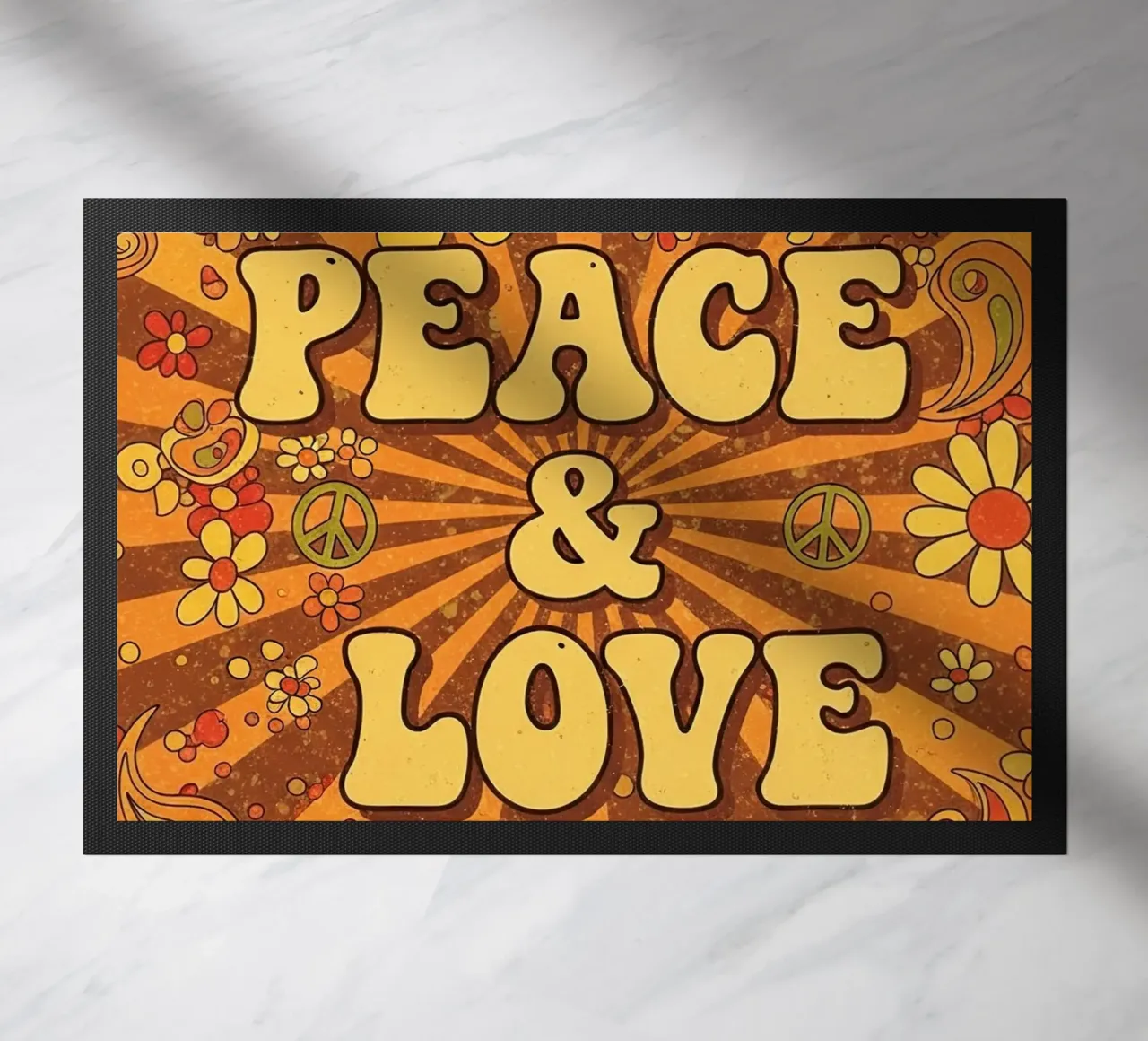 Peace & Love zerbino da Minimalist vector art