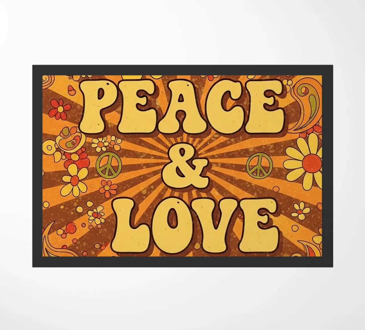 Peace & Love zerbino da Minimalist vector art