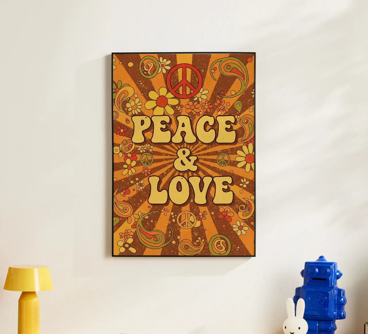 Pace e amore alluminio dibond da Minimalist vector art