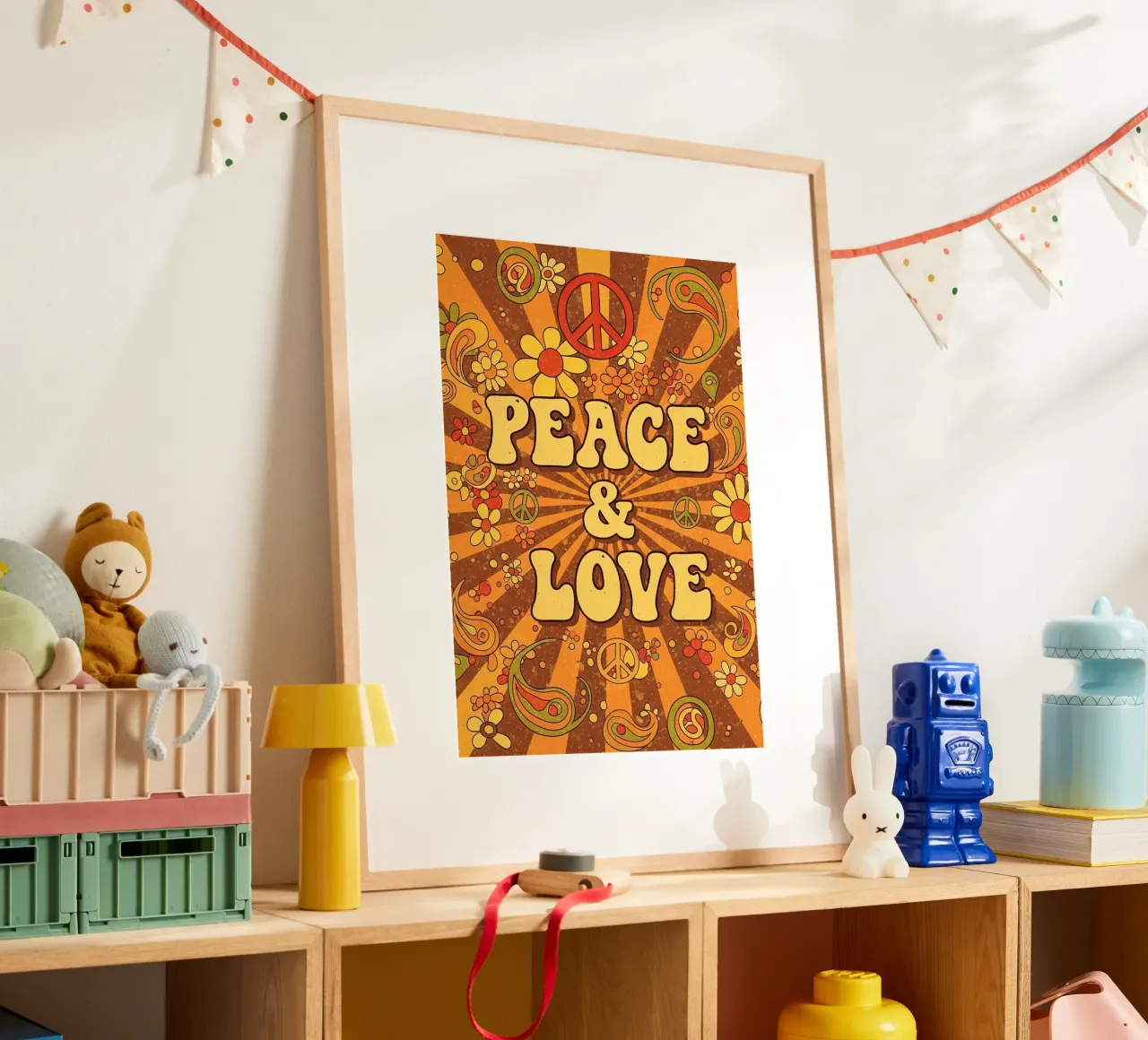 Pace e amore poster da Minimalist vector art