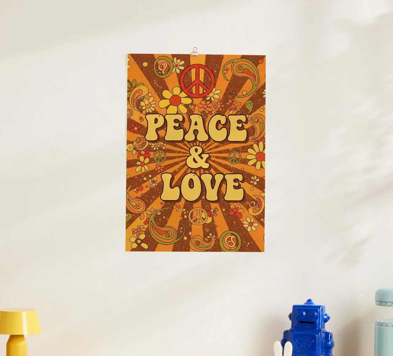 Pace e amore poster da Minimalist vector art