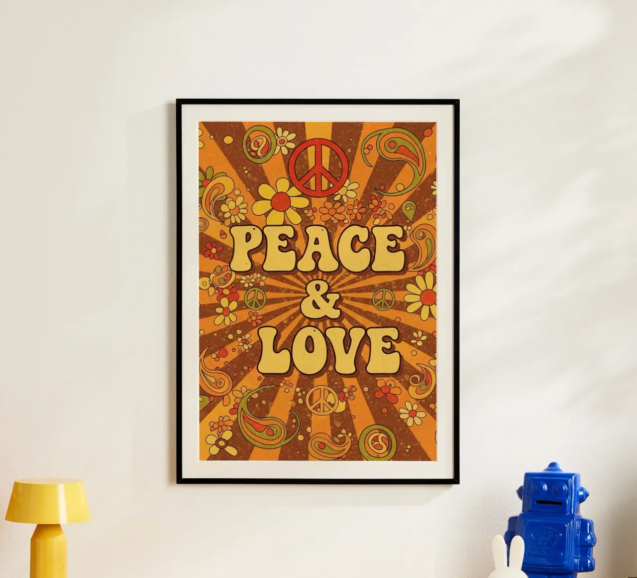 Pace e amore poster da Minimalist vector art