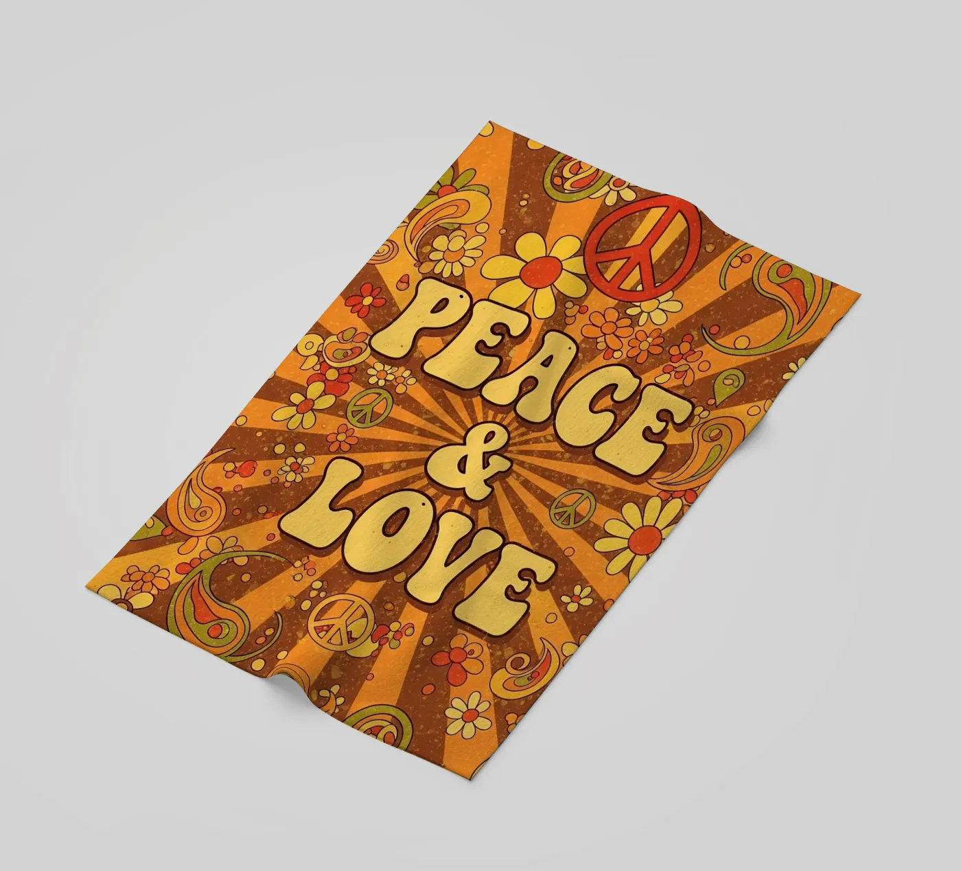 Paix et amour serviette de plage de Minimalist vector art