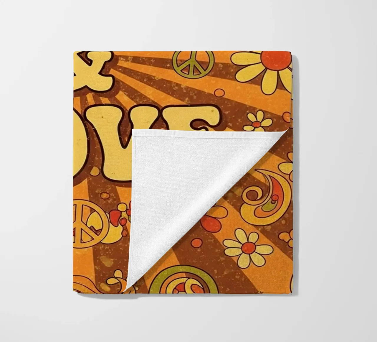 Pace e amore telo mare da Minimalist vector art