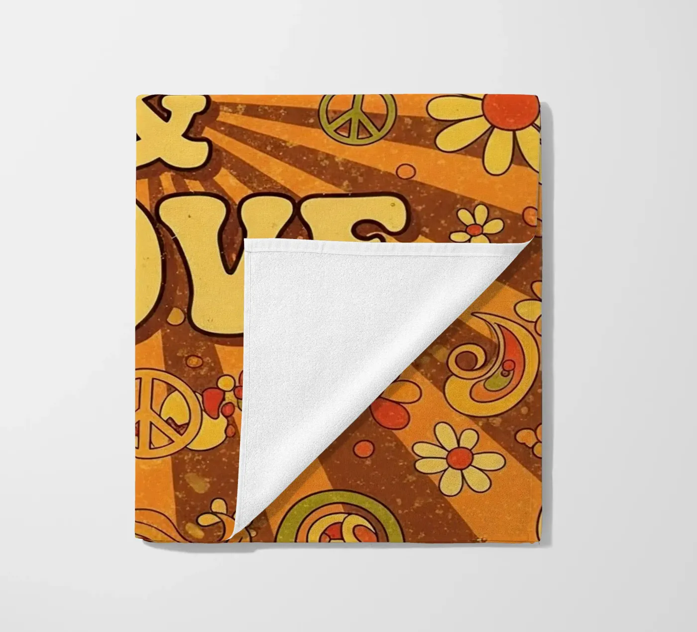 Paix et amour serviette de plage de Minimalist vector art