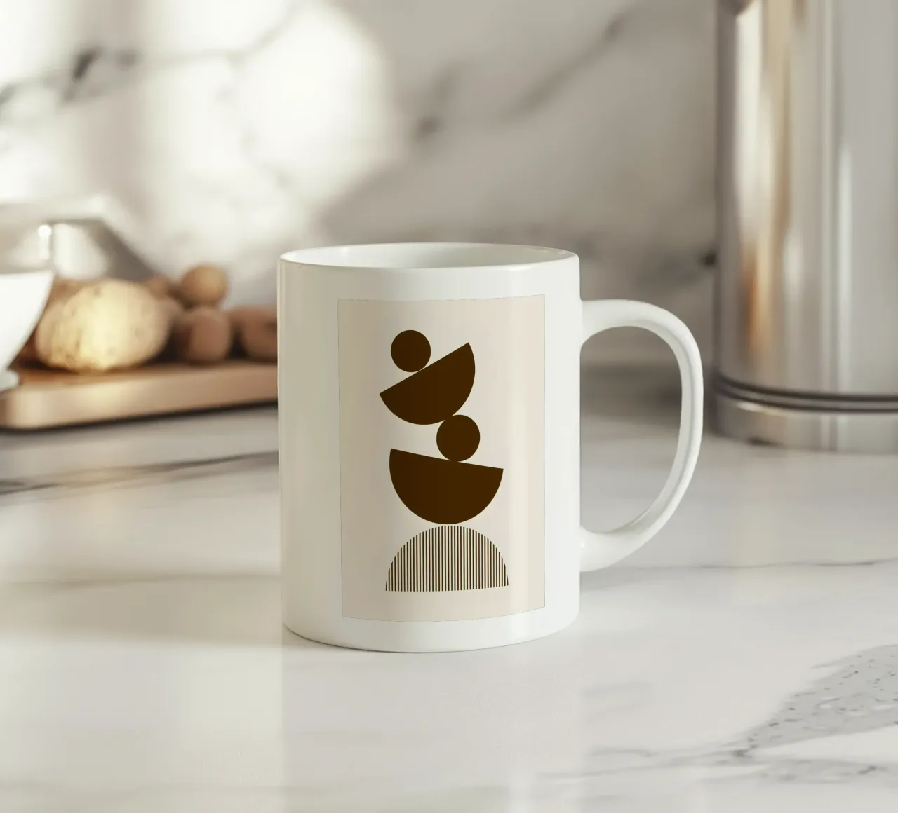Balanced Forms ceramic mug by Sun Flower