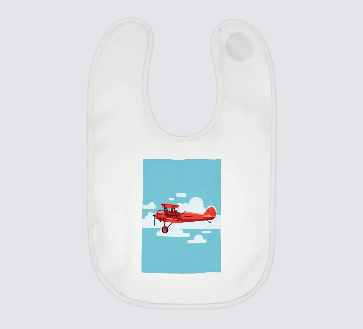 Oldtimer-Doppeldecker Babylätzchen von Minimalist vector art