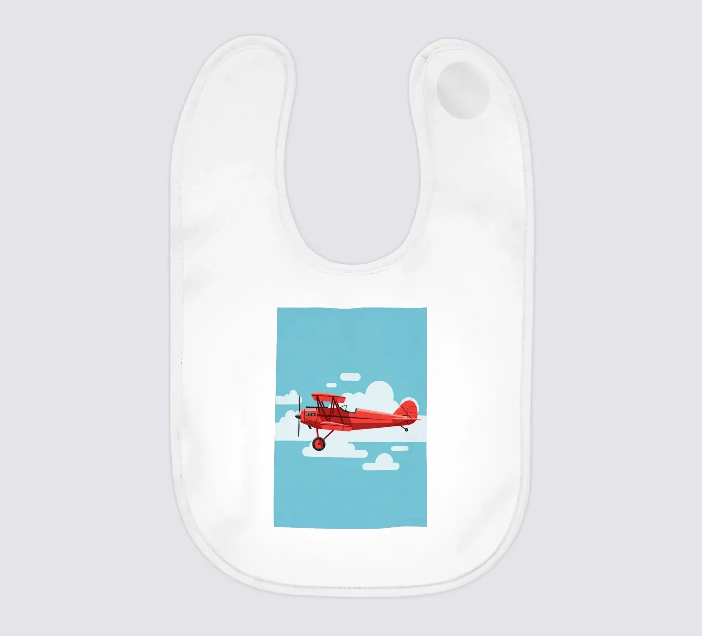 Oldtimer-Doppeldecker Babylätzchen von Minimalist vector art