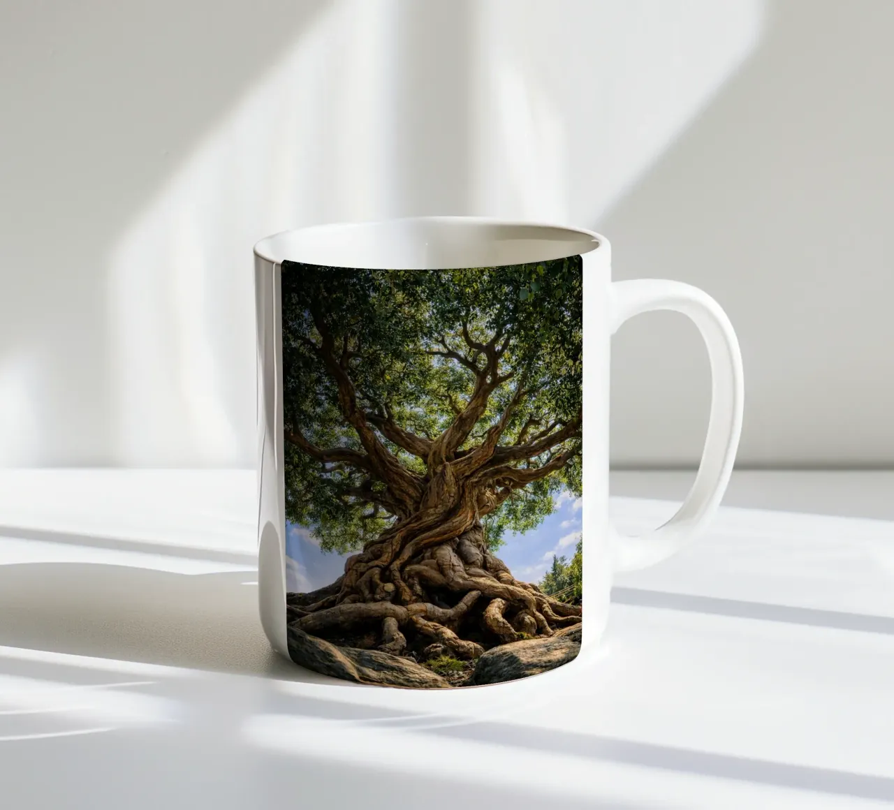 old tree ceramic mug by the gunduls