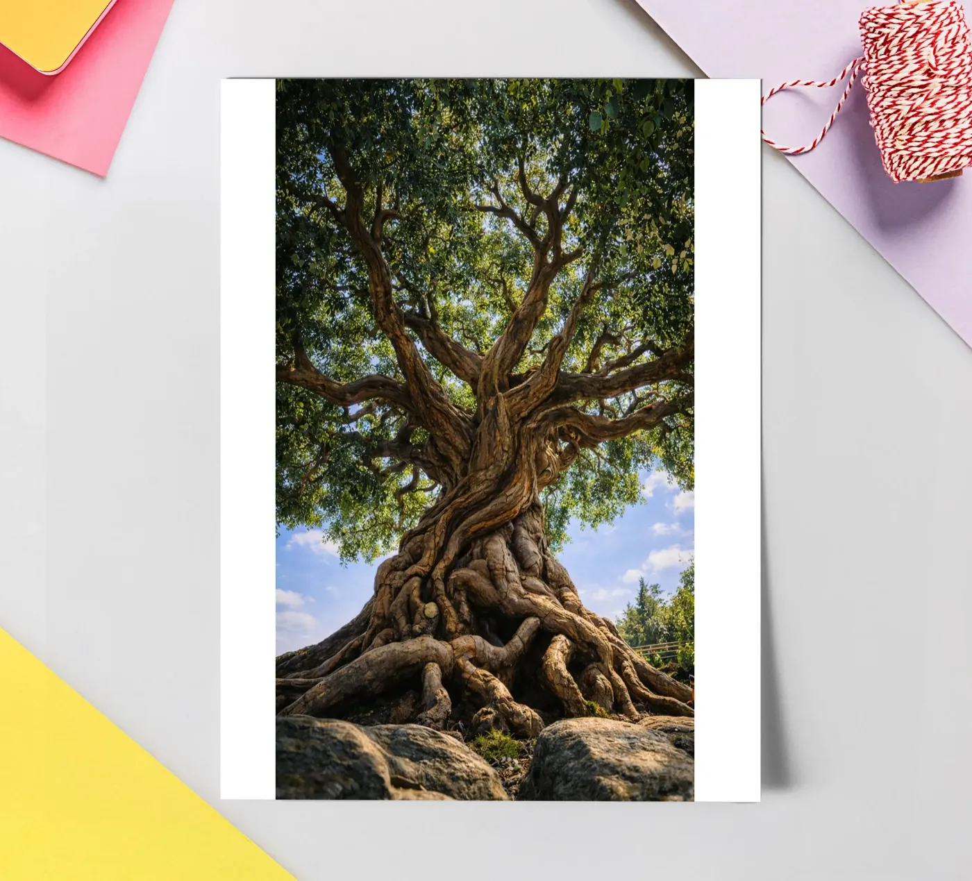 vieil arbre planche autocollant de the gunduls