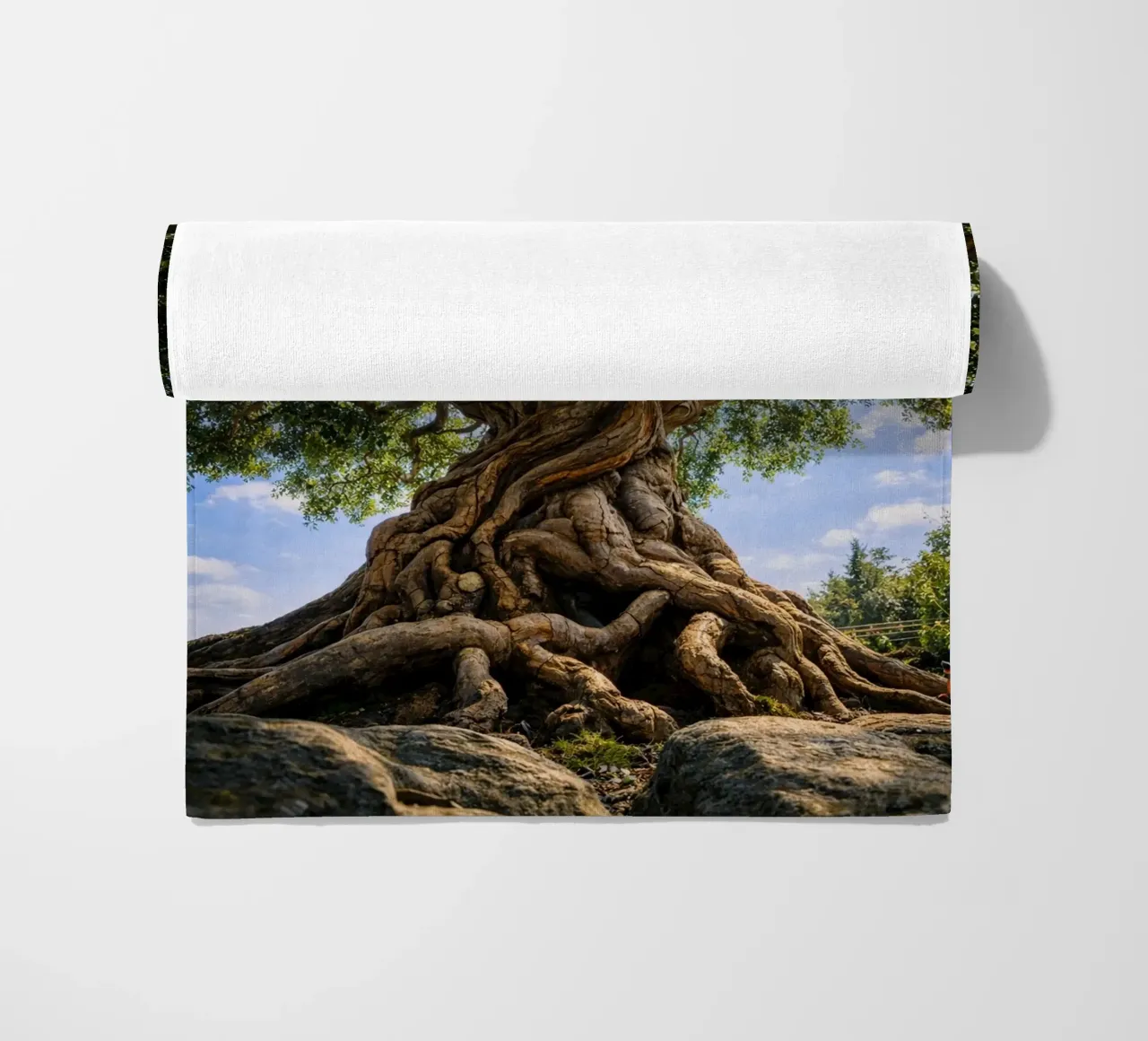 old tree beach towel by the gunduls
