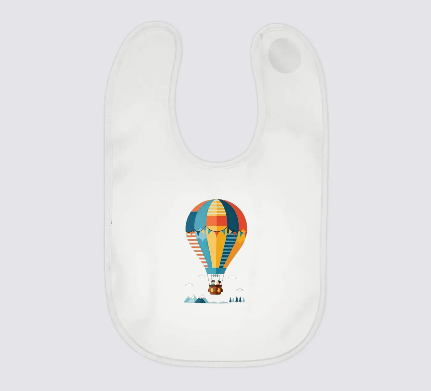 Heteluchtballon baby slabbetje van Minimalist vector art