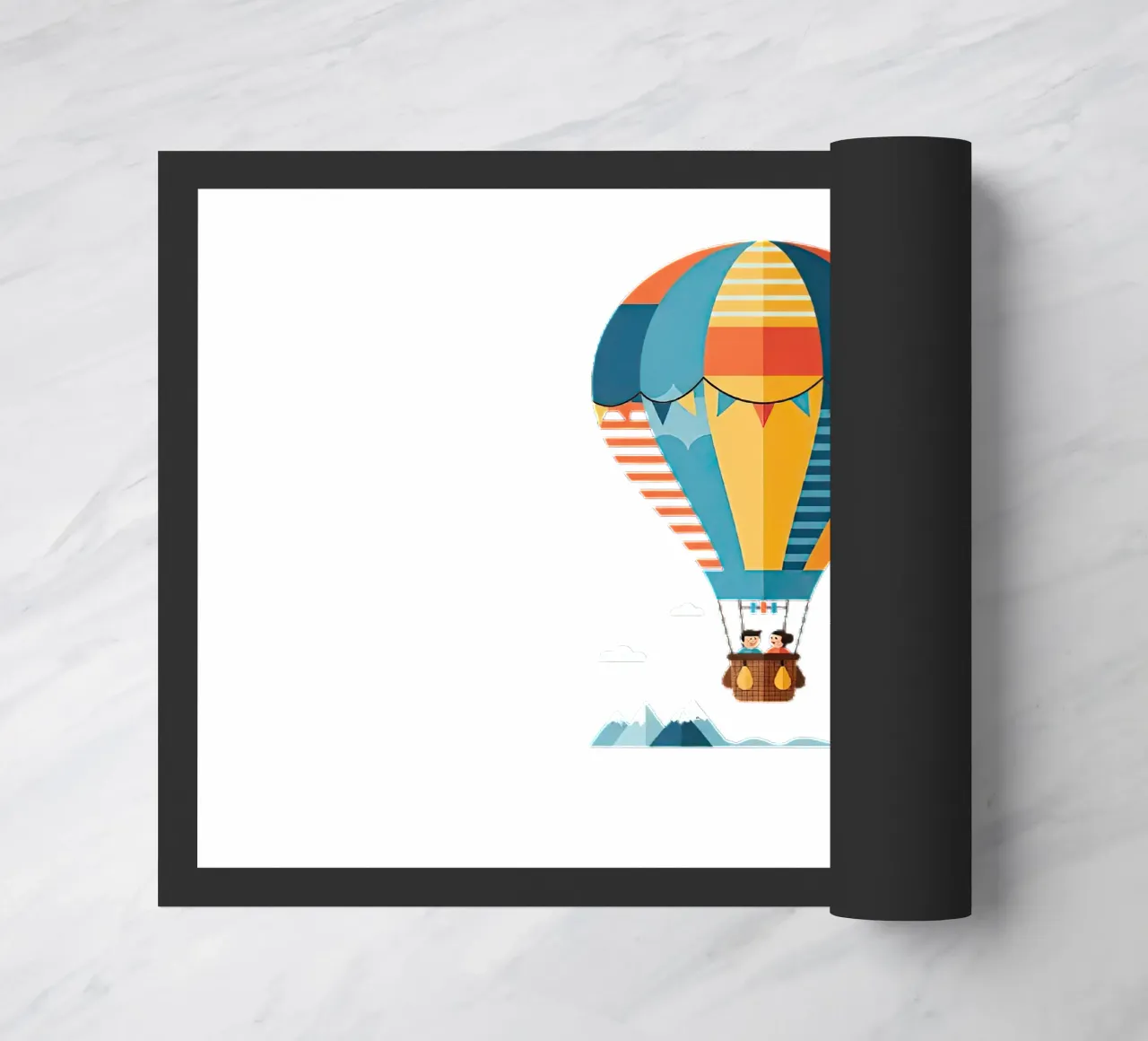 Mongolfiera zerbino da Minimalist vector art