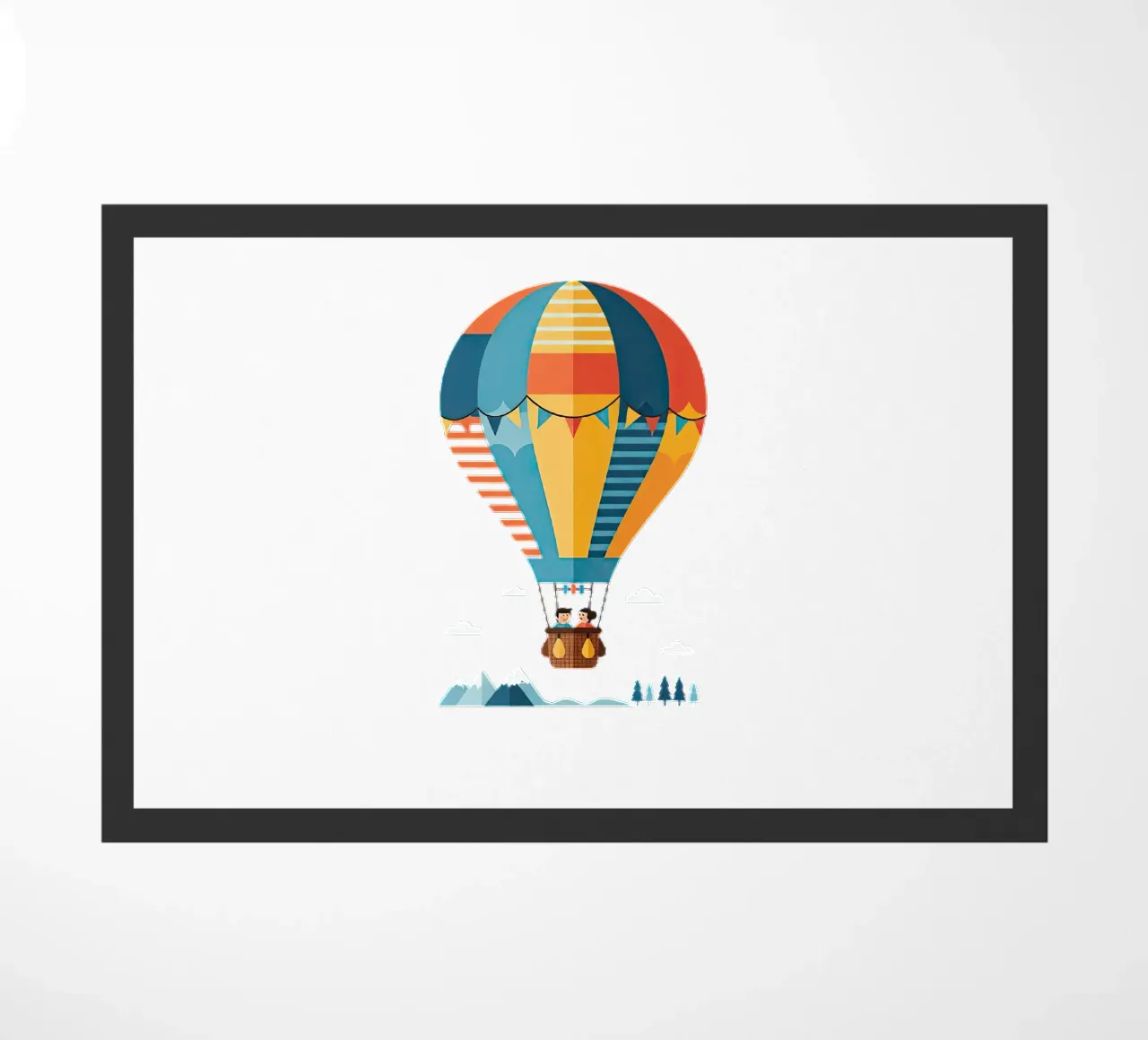 Mongolfiera zerbino da Minimalist vector art