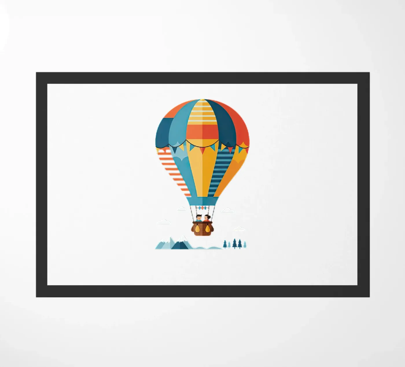 Montgolfière paillasson de Minimalist vector art