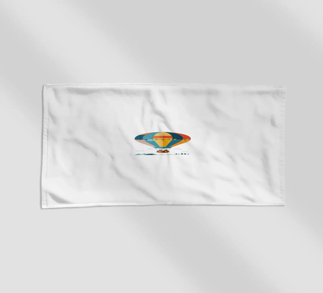 Mongolfiera telo mare da Minimalist vector art