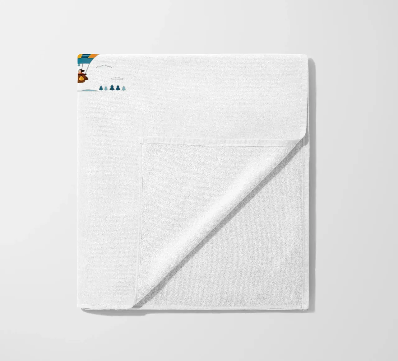 Mongolfiera telo mare da Minimalist vector art